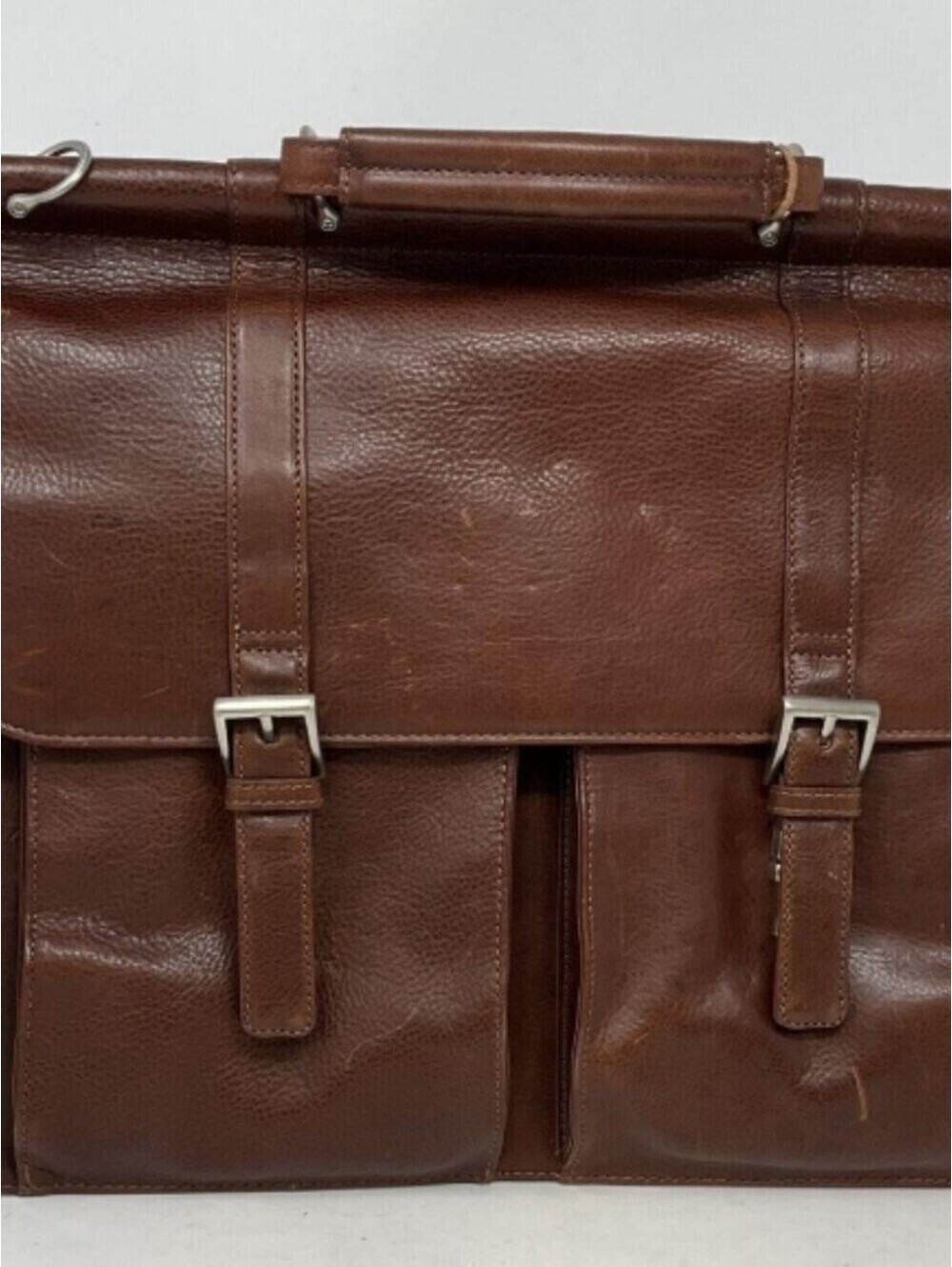 Wilsons Leather Brown Briefcase Messenger Bag